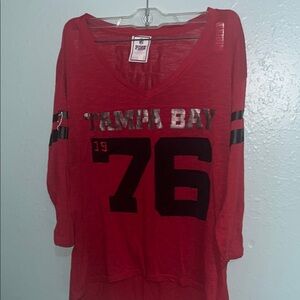 PINK Victoria's Secret Red Graphic Relaxed Jersey